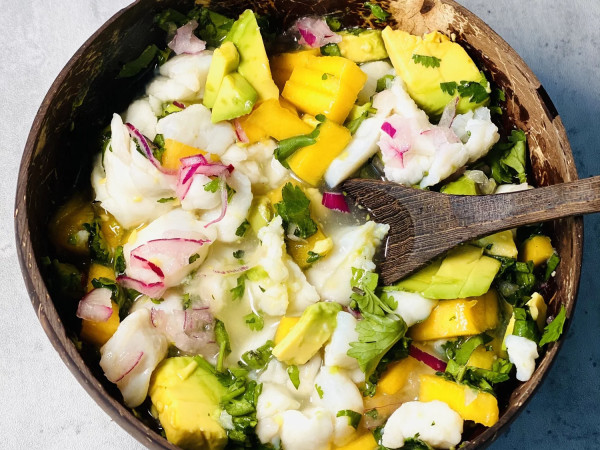 Refreshing Halibut and Mango Ceviche