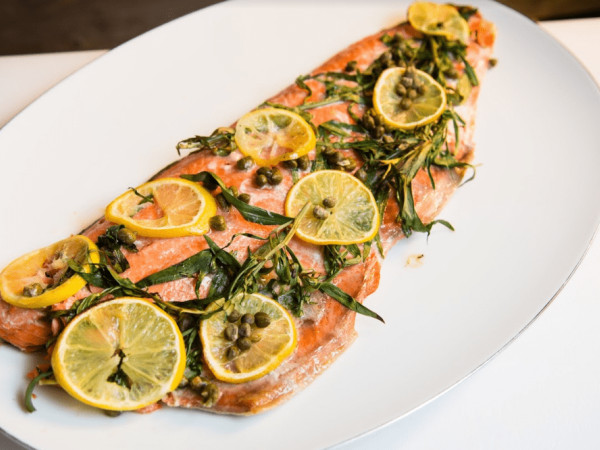 Salmon Seasoned with Dill and Tarragon