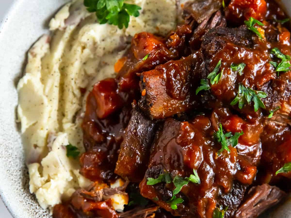 Braised Short Ribs with an Italian Twist