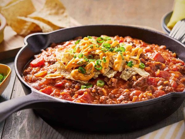 Beef and Rice Fiesta Chili