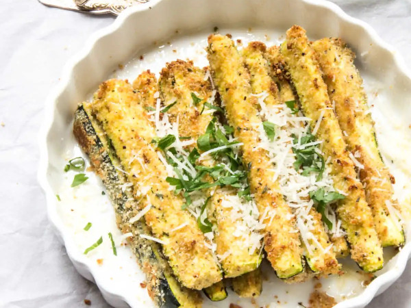 Zesty Parmesan-Crusted Zucchini Bites