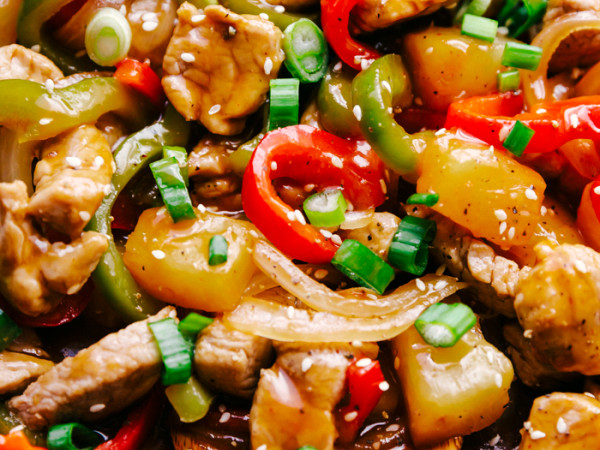 Sweet Orange-Pineapple Pork Stir-Fry