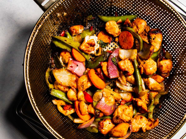 Vegetables Grilled in Teriyaki Marinade