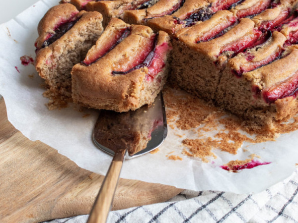 Dessert with Plums and Bananas