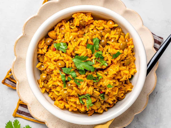 Arroz con Gandules: Puerto Rican Rice and Bean Delight