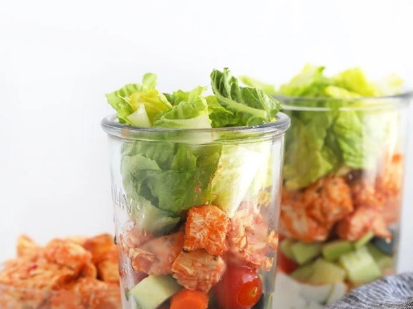 Buffalo Chicken Salad Jars