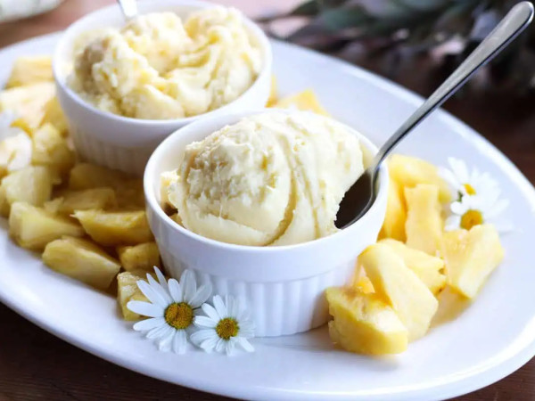Effortless Coconut and Pineapple Ice Cream, Dairy-Free