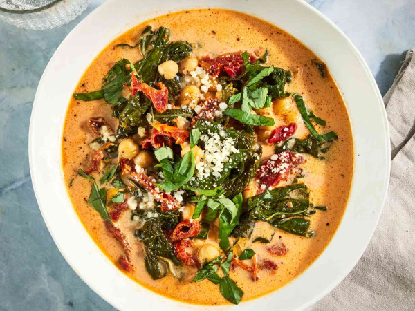 Kale and Chickpea Soup with a Spicy Twist for April