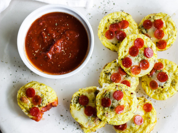 Pizza Frittatas Made in a Muffin Tin
