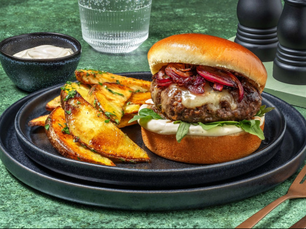 Baked Cheesy Bison Burger Casserole