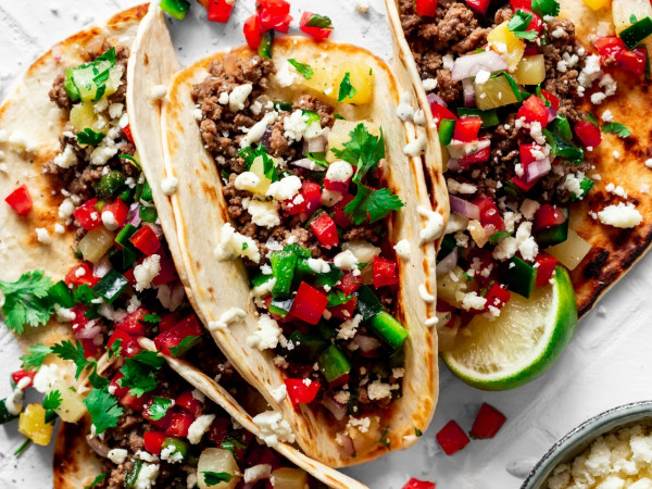Tacos for Breakfast: Ground Bison and Pineapple Salsa