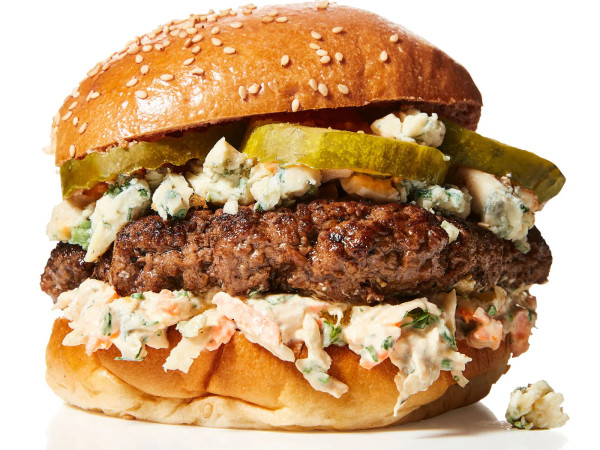 Buffalo Burger Filled with Blue Cheese