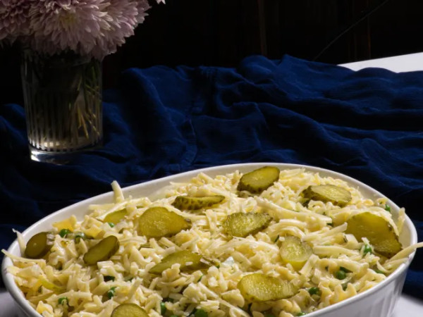 Macaroni and Cheese Featuring Dill Pickles