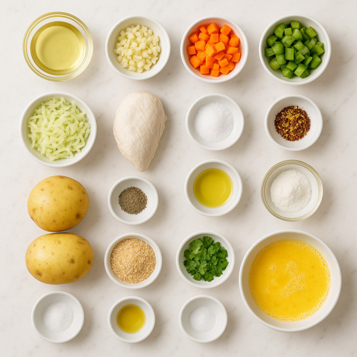 Chicken Patties Inspired by Chinese Cuisine ingredients