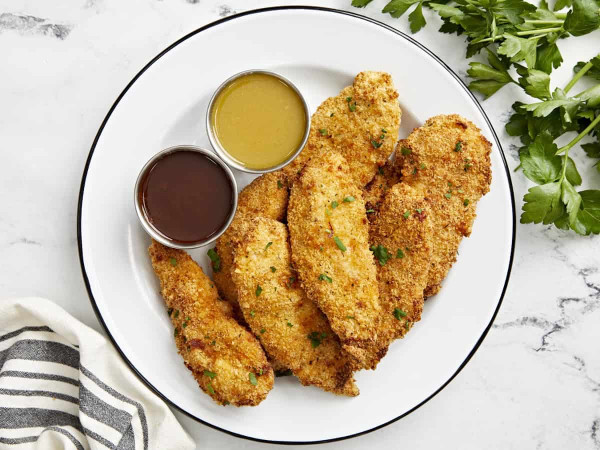 Air-Fried Chicken Fingers with a Golden Finish