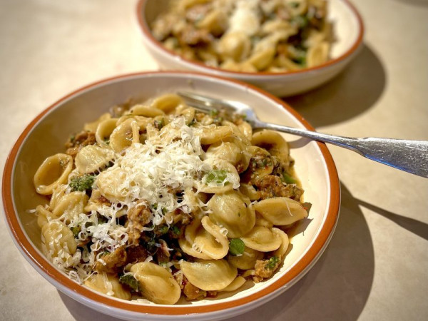 Fennel, Sausage, and Sweet Pepper Orecchiette