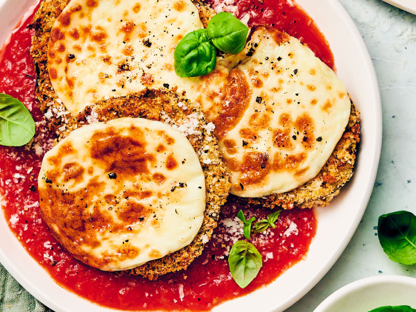 Eggplant Parmesan Pizzas in the Air Fryer