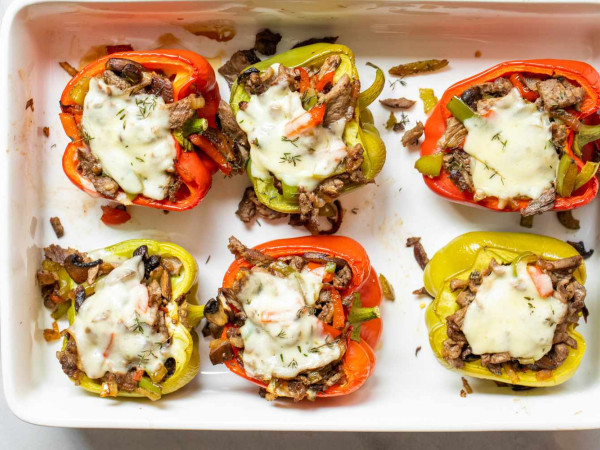 Quick Philly Cheesesteak Peppers in the Instant Pot®