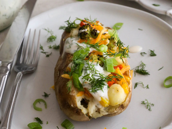 Vegan Potatoes Loaded with Double Filling