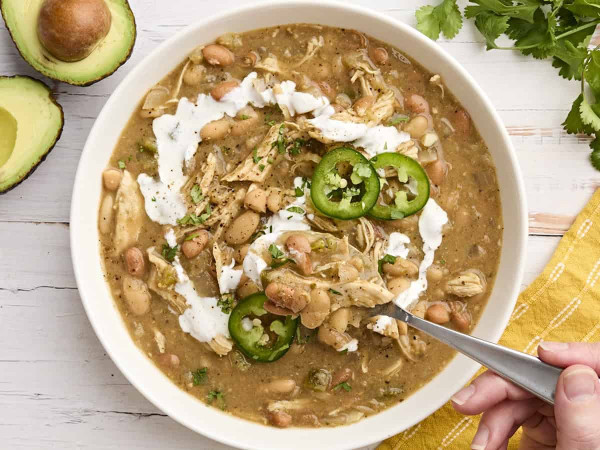 Nearly White Chicken Chili in the Slow Cooker