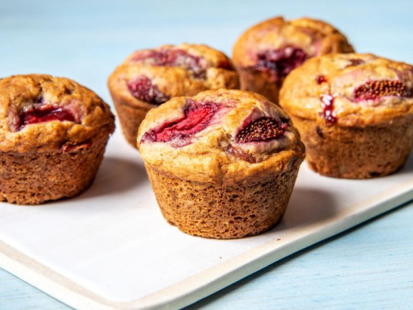 Strawberry Muffins by Nat, Vegan Style