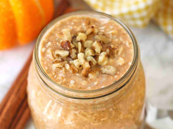 Overnight Pumpkin Oats for Vegans in the Slow Cooker