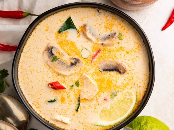 Fast Keto Chicken Soup with Thai Flavors in the Instant Pot®