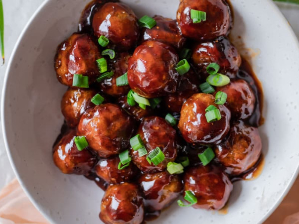 Sweet and Sour Meatballs Made with Vegan Ingredients