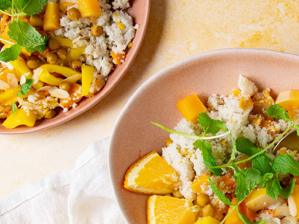 Fonio Tossed with Black Sesame Seeds