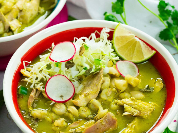 Hominy Soup with Chicken and a Kick