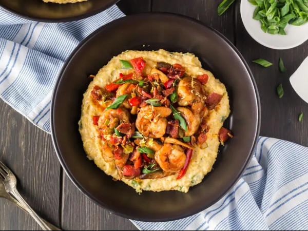 Shrimp and Grits with a BBQ Twist
