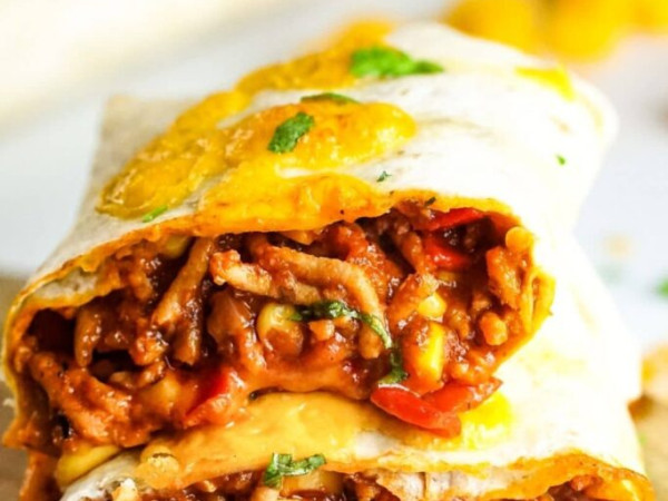 Burritos with Beef, Broccoli, and Cheddar