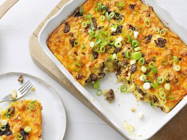 Sausage and Egg Grits Bake