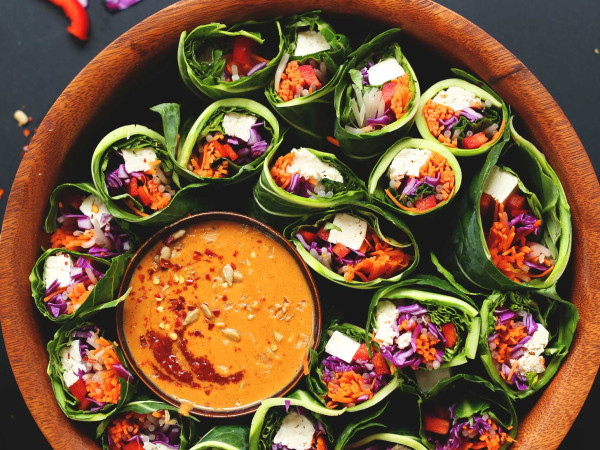 Collard Leaf Rolls with Sunflower Seed Pâté