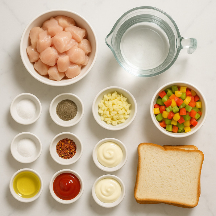Flavorful chicken sandwich ingredients
