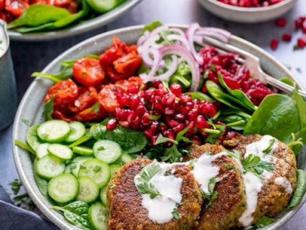 Cobb Salad Featuring Falafel