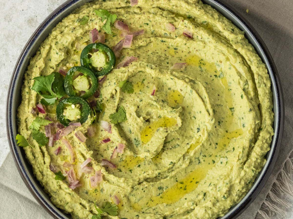 Avocado and Lime Flavored Hummus