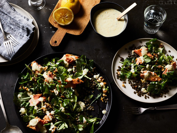 Hearty Salmon Lentil Salad