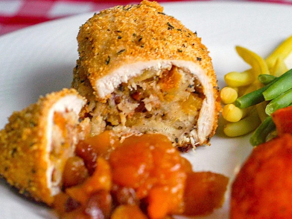 Stuffed Chicken Breasts with a Pecan Coating