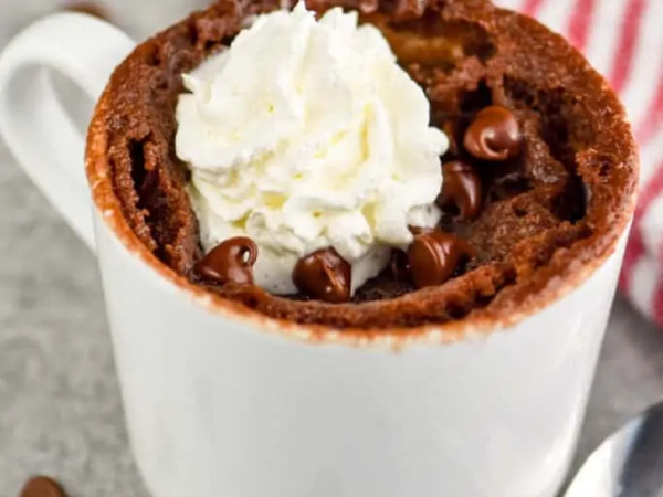Mug Cake Featuring Chocolate Ice Cream