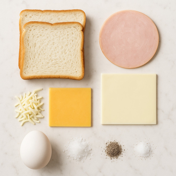 Creamy Cheese and Egg Sandwich ingredients