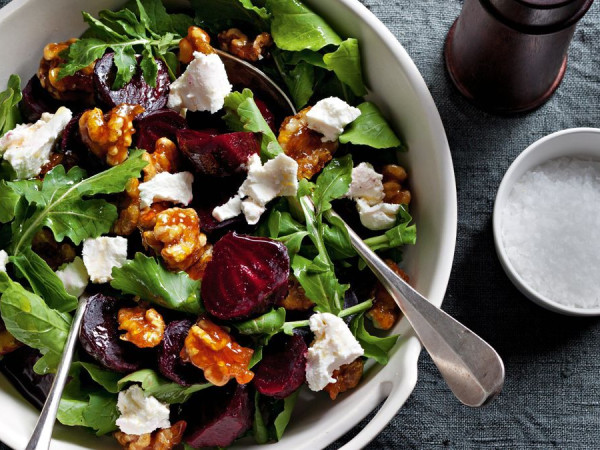 Walnut-Studded Baby Beet Salad