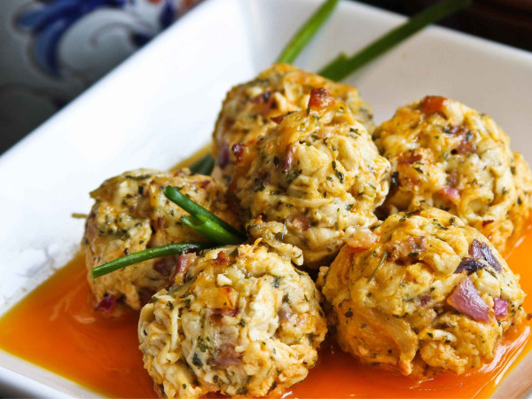 Cocktail Meatballs with Buffalo Chicken and Feta