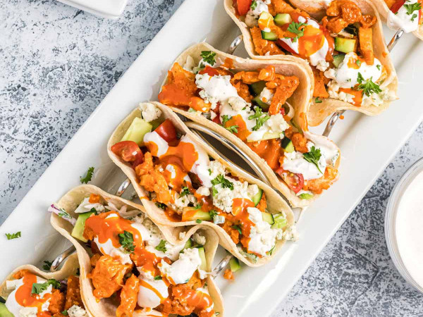 Buffalo-Style Chicken Tacos
