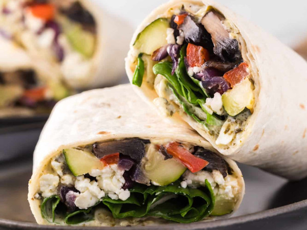 Flavorful Baked Tofu and Spinach Tortilla