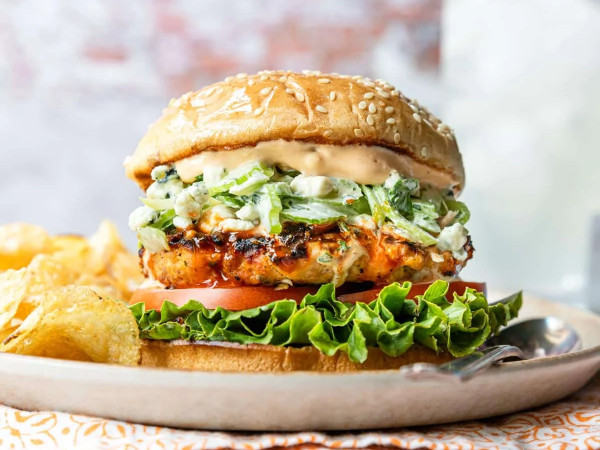 Blue Cheese Buffalo Chicken Patties