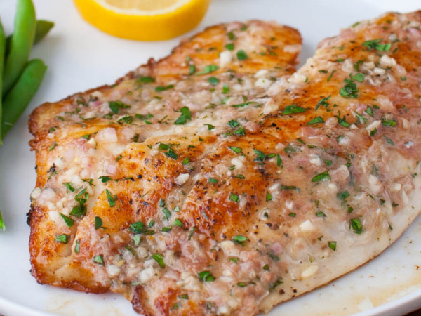 Tilapia with a Breaded Garlic and Herb Coating