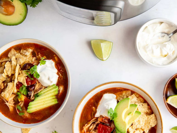 One-Pot Chicken Quinoa Tortilla Soup using the Instant Pot®