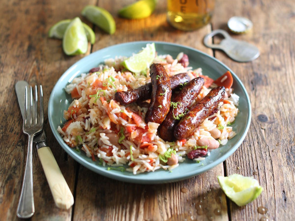 Chorizo, Rice, and Bean Stew