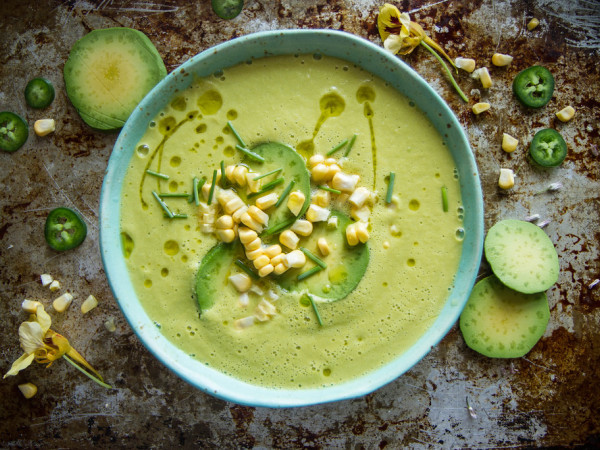 Cool Avocado and Corn Soup Recipe